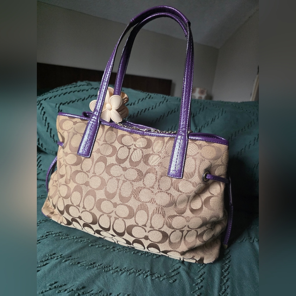Coach Signature Python Print Carryall - Picture 2 of 12
